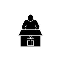 Unboxing concept line icon. Simple element illustration. Unboxing concept outline symbol design. vector