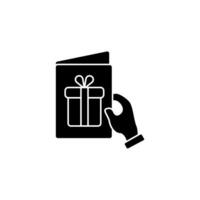Gift card concept line icon. Simple element illustration. Gift card concept outline symbol design. vector