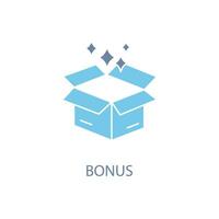 bonus concept line icon. Simple element illustration. bonus concept outline symbol design. vector