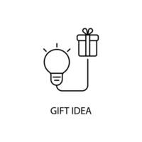 gift idea concept line icon. Simple element illustration. gift idea concept outline symbol design. vector