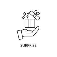 surprise concept line icon. Simple element illustration. surprise concept outline symbol design. vector