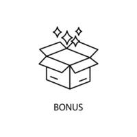 bonus concept line icon. Simple element illustration. bonus concept outline symbol design. vector