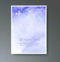 Cover template with watercolor background. Design for your cover, date, postcard, banner, logo. vector