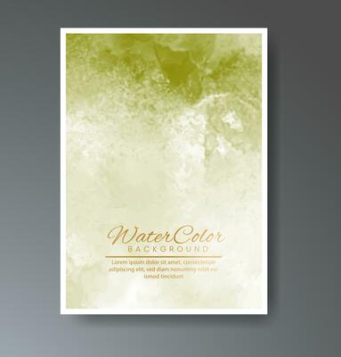 Cover template with watercolor background. Design for your cover, date, postcard, banner, logo.