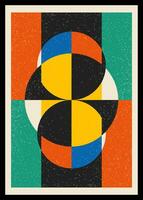 Minimal retro geometric design posters. Contemporary art wall decoration. Geometric shapes poster cover background. vector