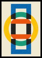 Minimal retro geometric design posters. Contemporary art wall decoration. Geometric shapes poster cover background. vector