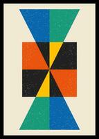 Minimal retro geometric design posters. Contemporary art wall decoration. Geometric shapes poster cover background. vector