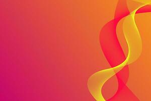 abstract orange and yellow background with wavy lines vector