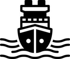 solid icon for ship vector