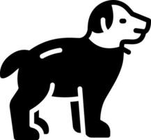 solid icon for dog vector