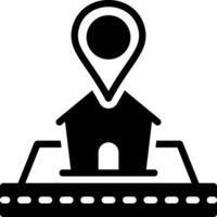 solid icon for address vector