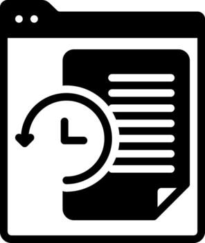 solid icon for recent vector