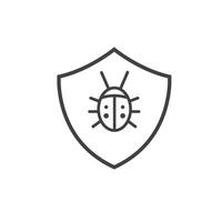 malware protection icon vector concept design template