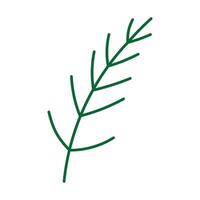 Christmas vector flat illustration with branch