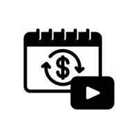 Subscription Content icon with payment schedule vector