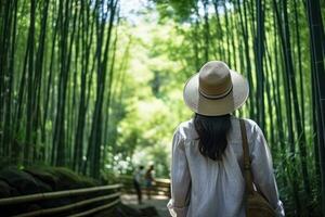 AI generated Couple hiking in mountains in winter. AI Generated photo