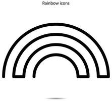 Rainbow icon, Vector illustration