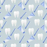 Dental tools and equipment pattern background. Vector illustration.