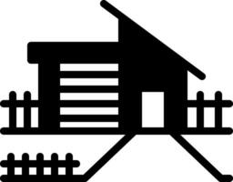 solid icon for shed vector