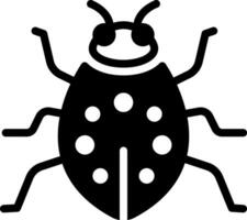 solid icon for bug vector