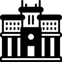 solid icon for institute vector