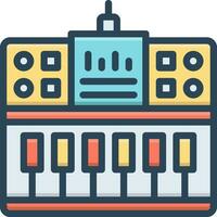 color icon for midi vector