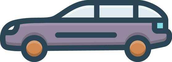 color icon for car vector