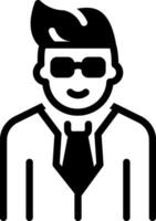 solid icon for agent vector