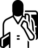 solid icon for student vector