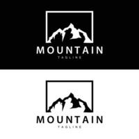 montaña logo sencillo diseño aventuras modelo silueta paisaje sencillo moderno estilo marca producto negocio vector