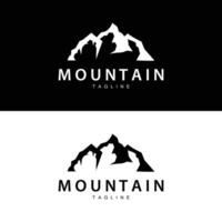 montaña logo sencillo diseño aventuras modelo silueta paisaje sencillo moderno estilo marca producto negocio vector