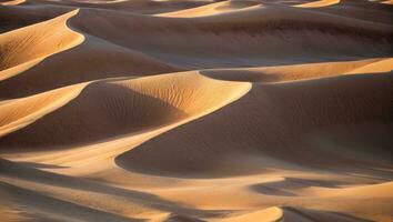 AI generated Majestic Desert Dune Waves In the Afternoon photo