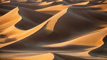 AI generated Majestic Desert Dune Waves In the Afternoon photo