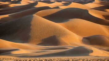 AI generated Majestic Desert Dune Waves In the Afternoon photo