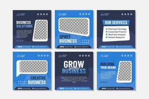 Business social media posts template design vector