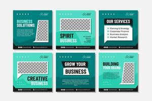 Business social media posts template design vector