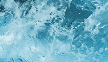 ai generado frescura de invierno reflejado en transparente hielo cristal patrones generado por ai foto