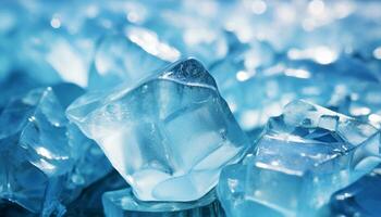 ai generado resumen azul hielo cristal refleja naturaleza congelado frescura generado por ai foto