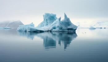 ai generado resumen azul hielo cristal refleja naturaleza congelado frescura generado por ai foto