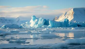 ai generado resumen azul hielo cristal refleja naturaleza congelado frescura generado por ai foto