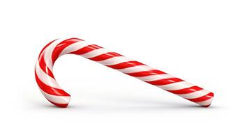 AI generated Candy Cane Isolated on the White Background photo