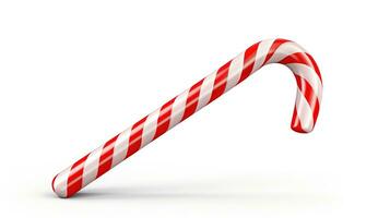 AI generated Candy Cane Isolated on the White Background photo