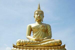 large Buddha statue sky background photo