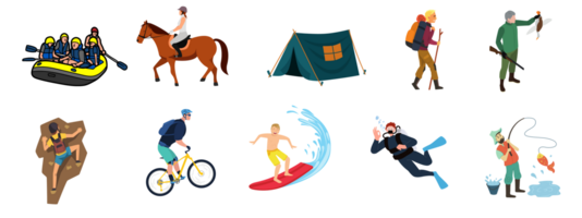 Outdoor activity illustration, doodle, drawing, isolated on transparent background png