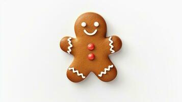 AI generated Gingerbread Isolated on the White Background photo