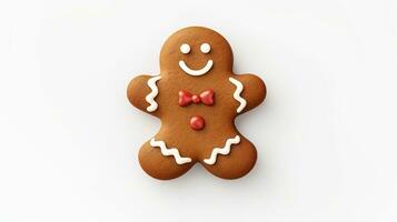 AI generated Gingerbread Isolated on the White Background photo