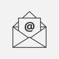 Mail envelope line icon. Email message, mailbox e-mail business concept. Subscribe to newsletter concept. Vector