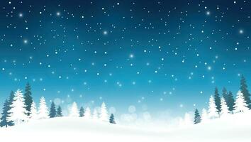 copos de nieve en azul antecedentes para Navidad y contento nuevo año celebracion vector