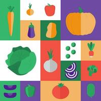 Abstract vegetable pattern. minimalistic Scandinavian background with organic products. Vector illustration. Harvesting. Healthy food.