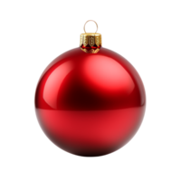 ai generiert Weihnachten dekorativ rot Ball png